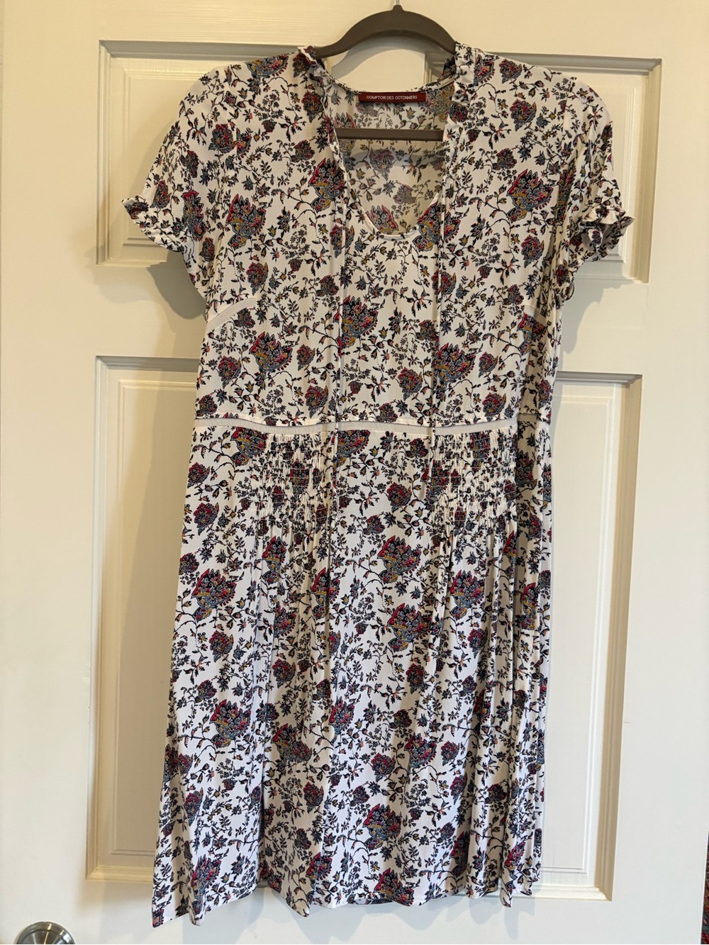 Comptoir Des Cotonniers White Floral Midi Dress
